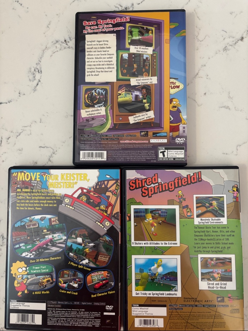 Bundle: Sony PlayStation 2 Simpsons Game Trio — - Picture 2 of 5